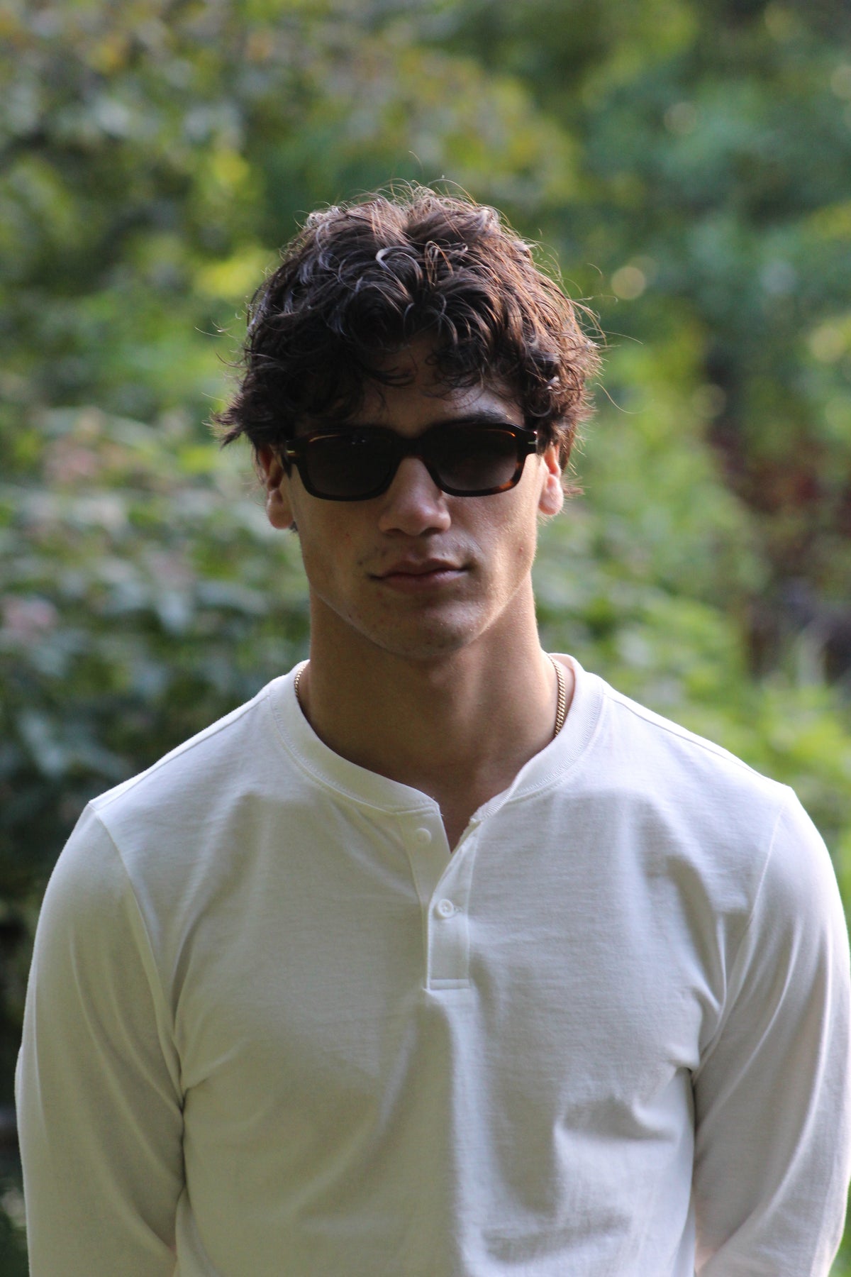 The Harbor Tortoise Shell worn on model, portrait